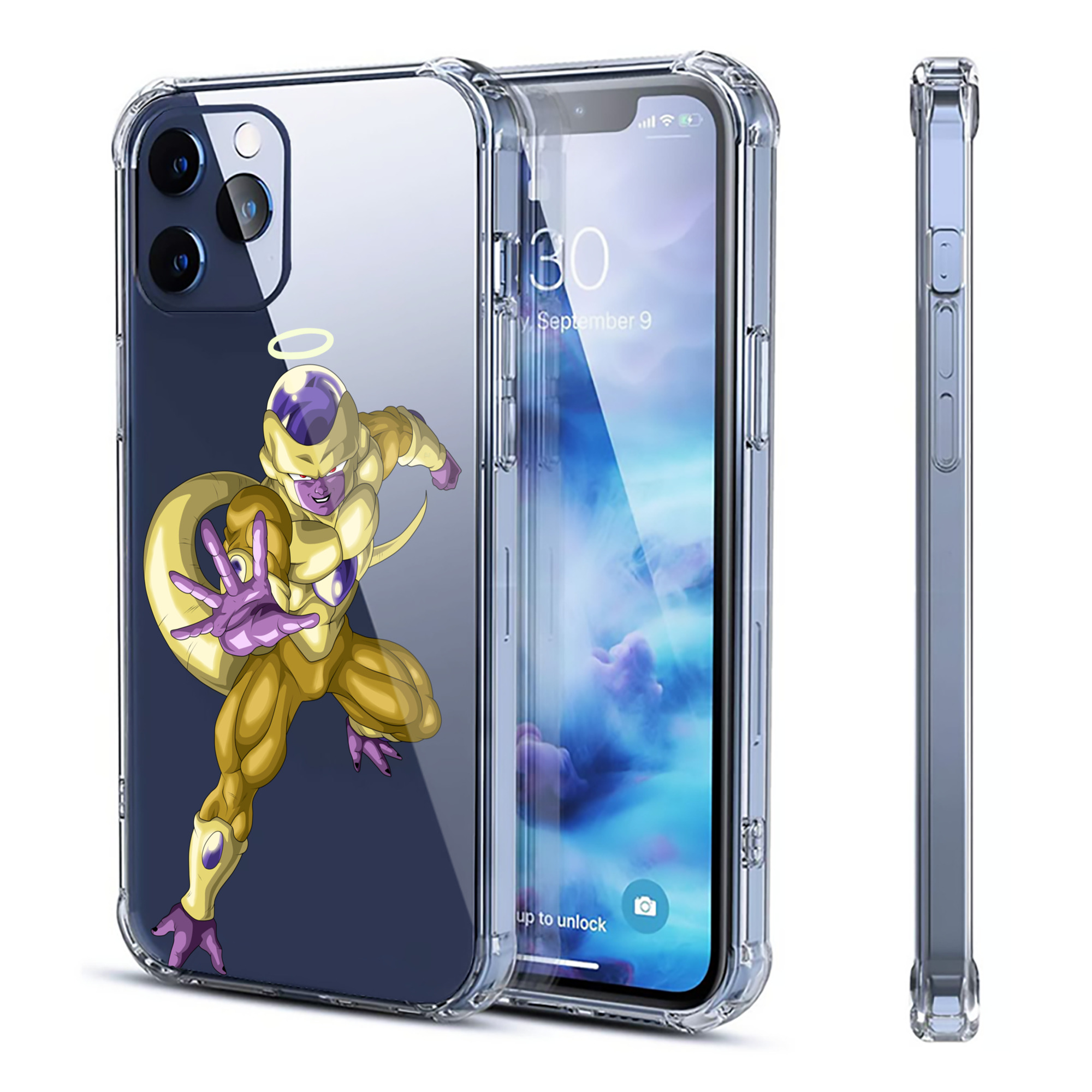 （画像用） ドラゴンボール フリーザ DRAGON BALL Frieza 【iPhone 12シリーズ対応】透明スマホケース（クリアソフトケース）